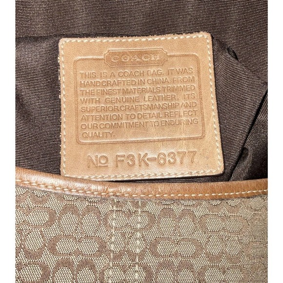 Coach Vintage Crossbody Bag Canvas Leather Trim Brown Beige - Picture 11 of 15